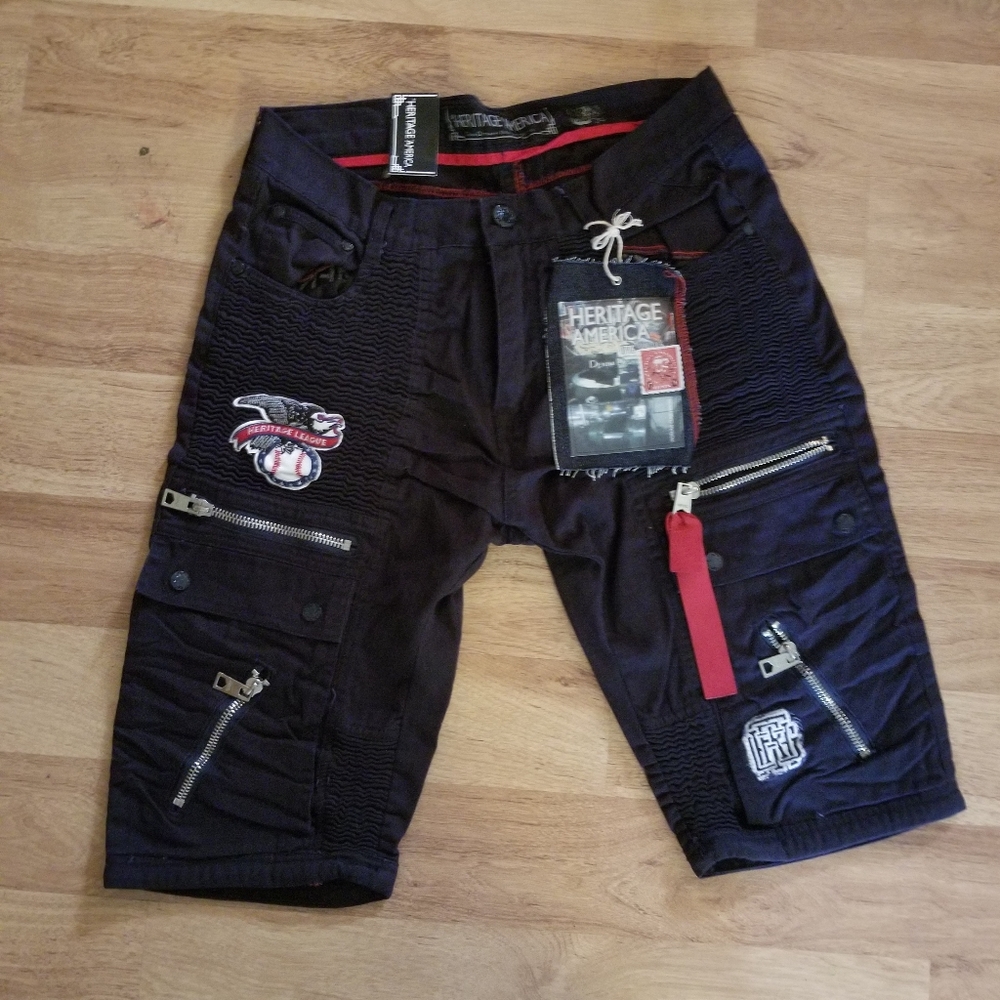 Heritage America  Navy Cargo Shorts